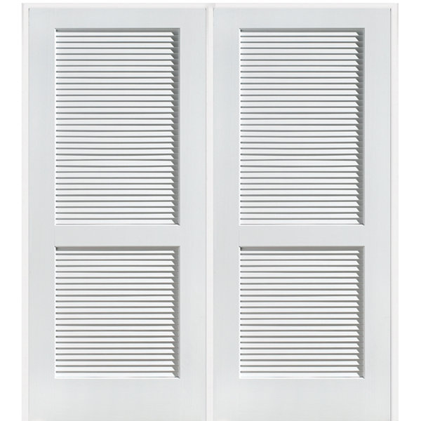 Verona Home Design Louver Interior Door 72'' x 80'' Solid